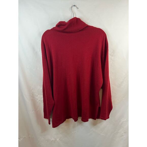 Oleg Cassini Women's Red Turtleneck Sweater Size 3X - Picture 3 of 3